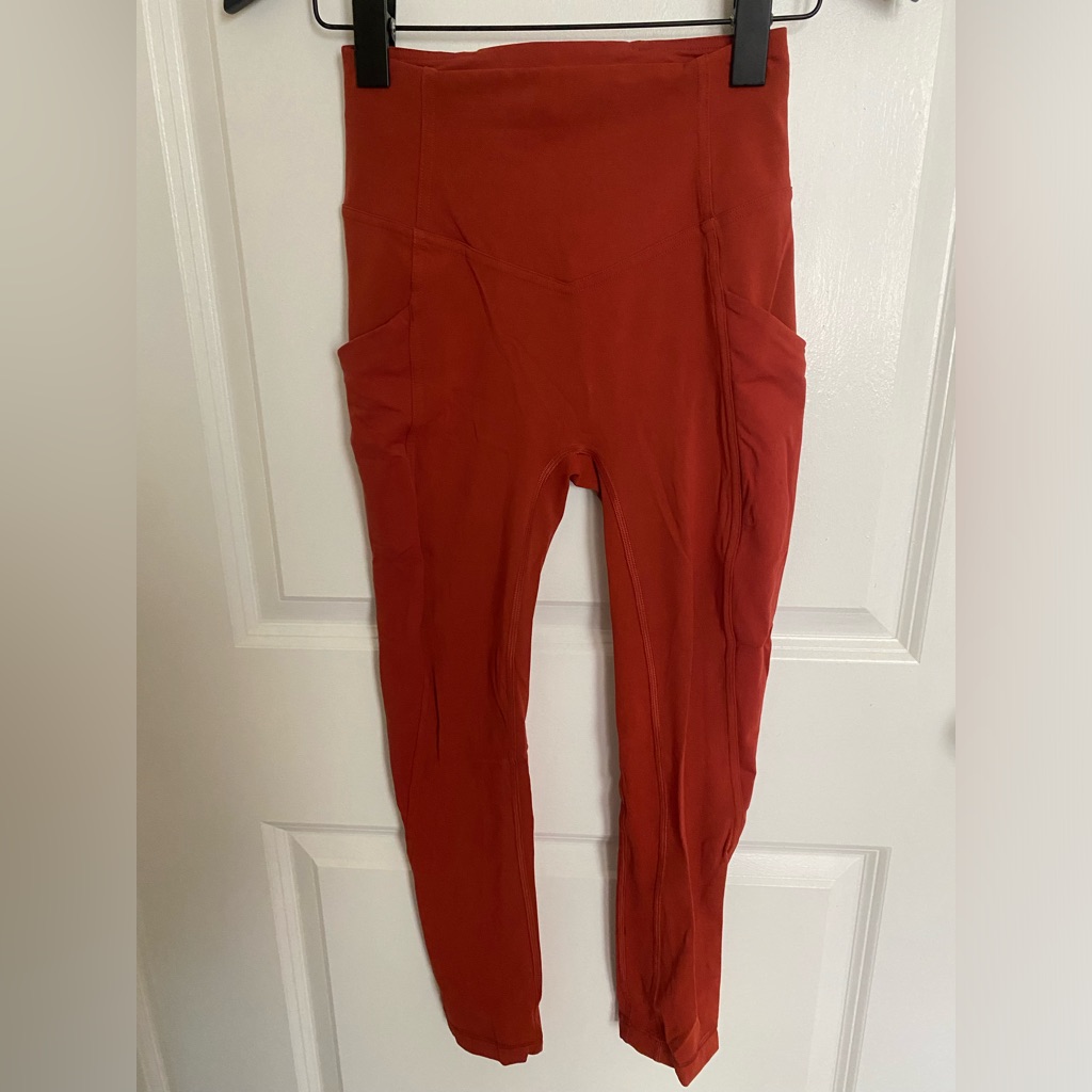 Orange New Lululemon Leggings